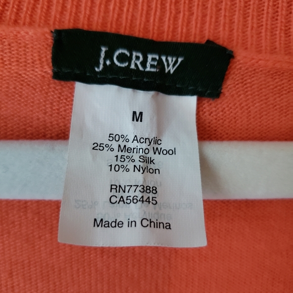 J. Crew merino wool/silk orange sweater - Picture 3 of 4